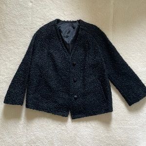 Vintage Curly Wool Coat Jacket